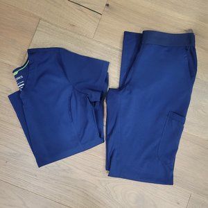 Healing Hands Navy Blue Scrub Set